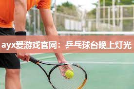 乒乓球台晚上灯光